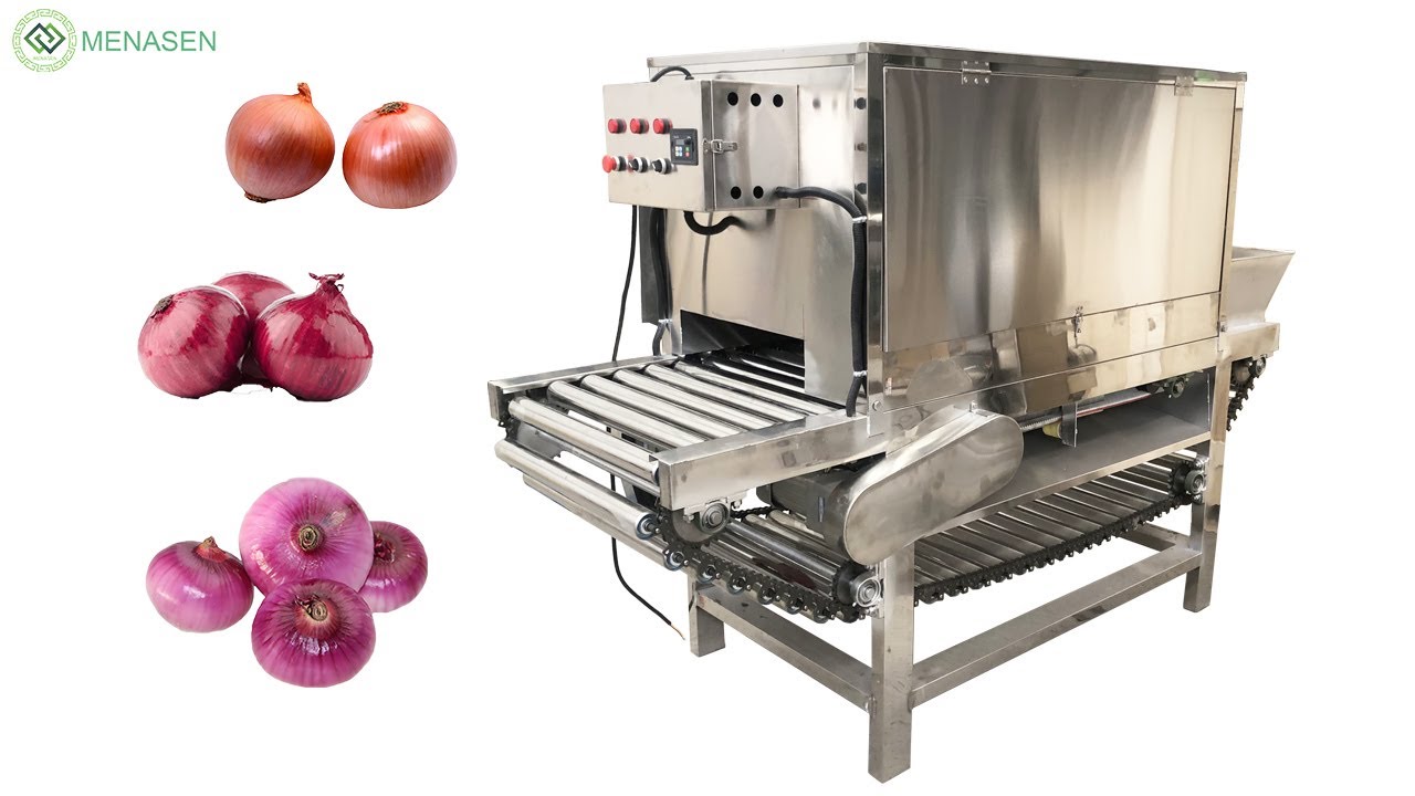MNS-C600 Continuous Onion Peeler| Automatic Onion Skin Removing Machine| Onion air Peeling Machine
