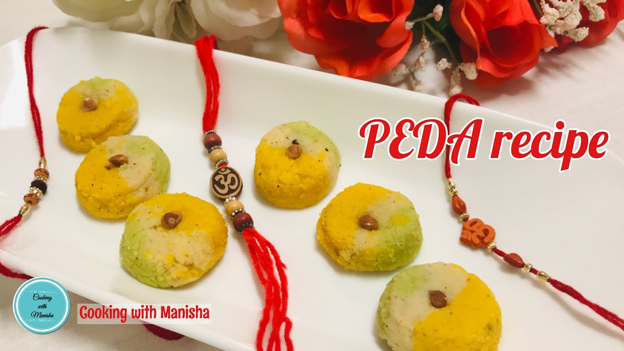 COLORFUL PEDA recipe | रक्षाबन्धन पे सिर्फ़ १० मिनट में दानेदार पेड़ा बनाये । #tirangafoodrecipes