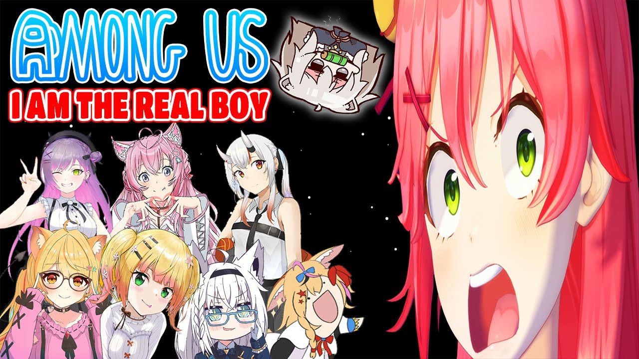 ALL POV There Is Two Sus Girl Inside Of Boys Paradise Hololive Among Us【ENG SUB】