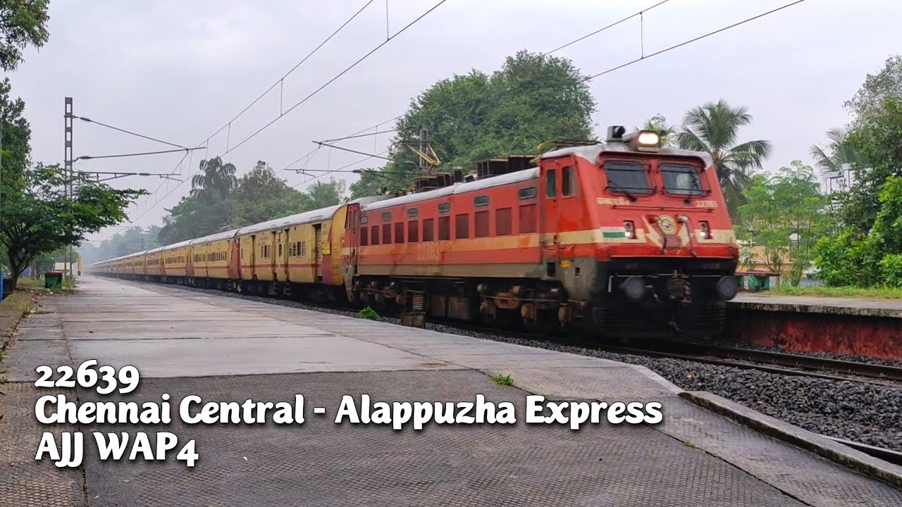 The Famous Daily Train | Late running 22639 Chennai Central - Alappuzha Express | Rare Capture