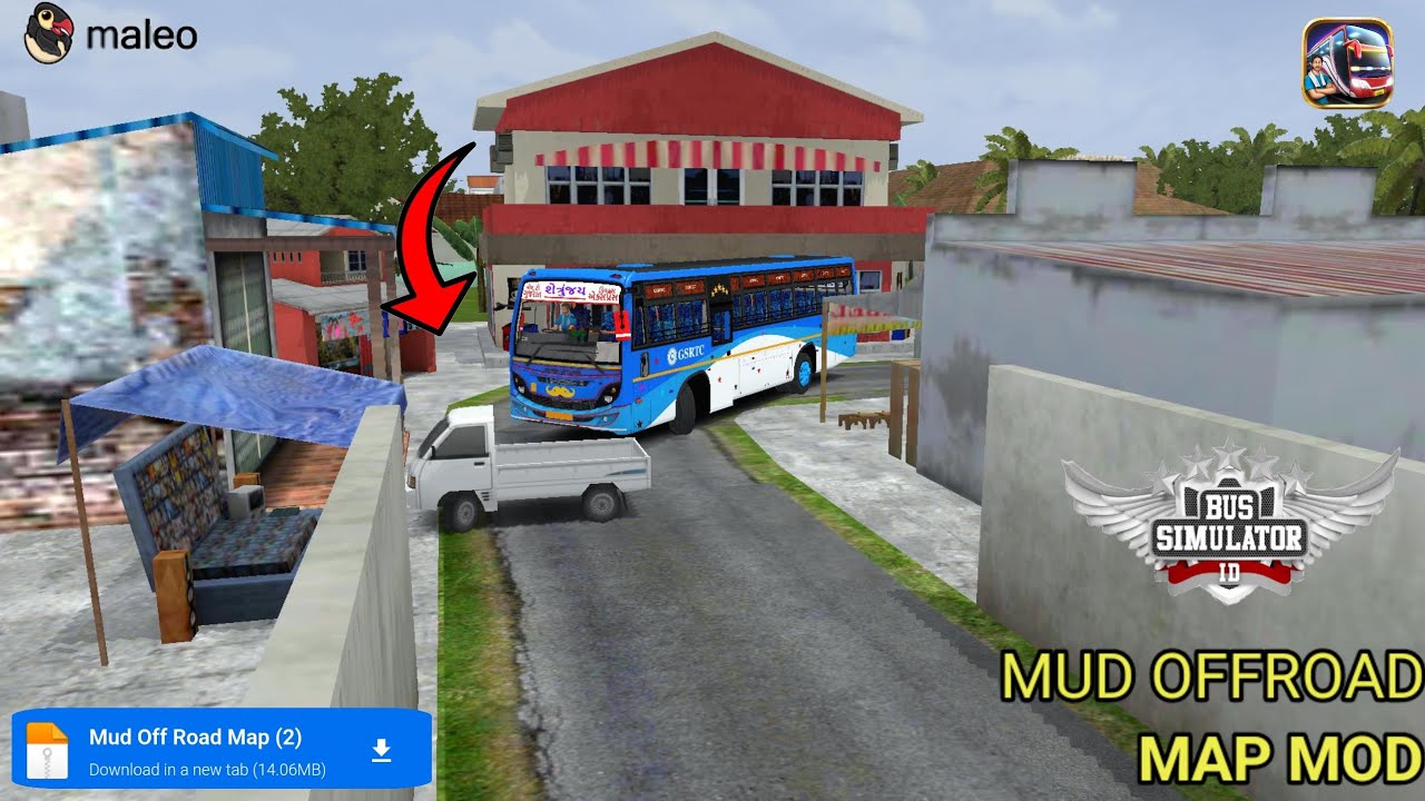 🌧️ Mud Offroad Map Mod for Bussid | Extreme Off-Road Driving in Bus Simulator Indonesia #bussidmod
