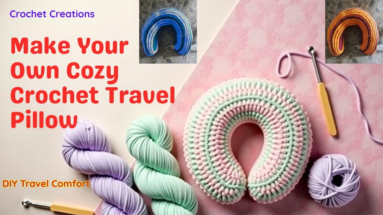 Crochet Travel Pillow |Crochet Neck Pillow |Crochet U shaped Pillow |Beginner Crochet |ClubCrafteria