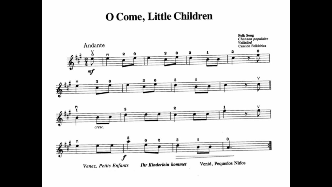 O, Come, Little Children piano accompaniment