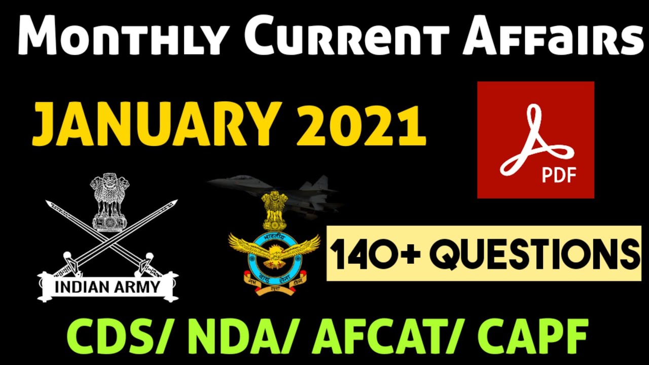 Current Affairs 2021: January 2021