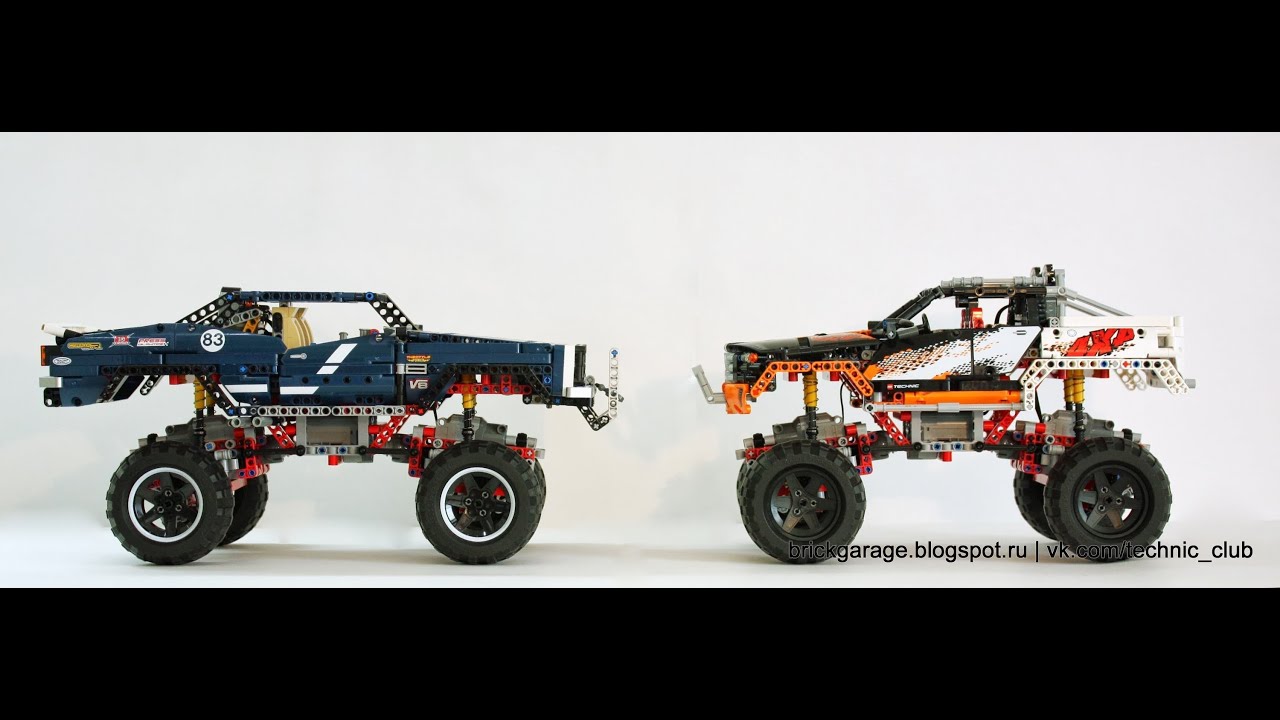 LEGO Technic 9398 & 41999 crawler INDOOR comparison