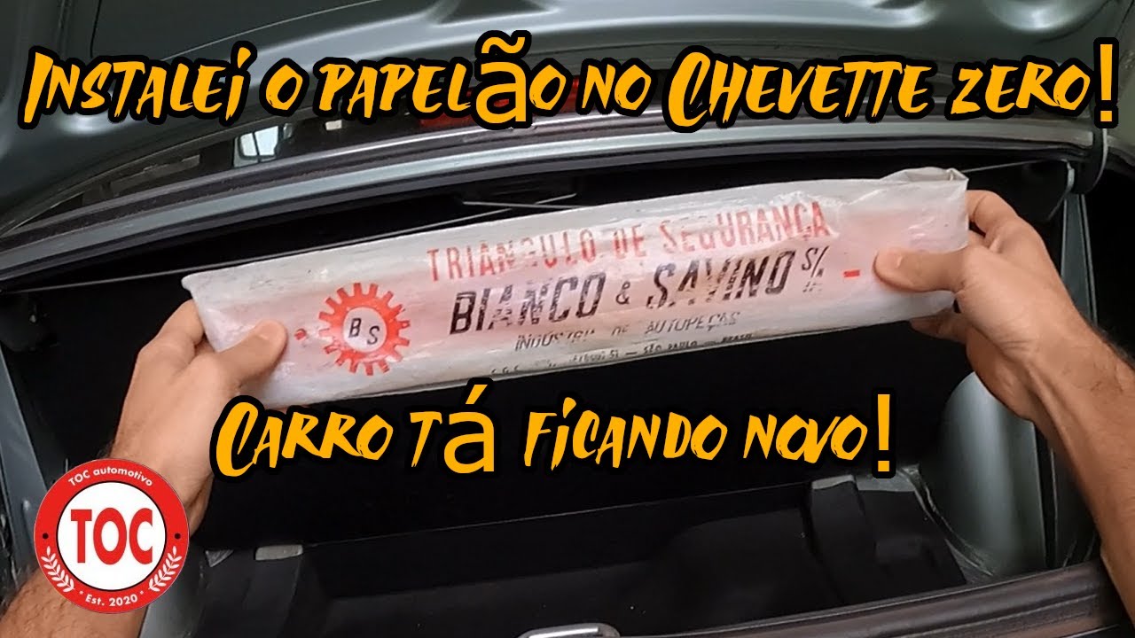 [DIY] Instalação papelão original porta malas Chevette - Dica útil!