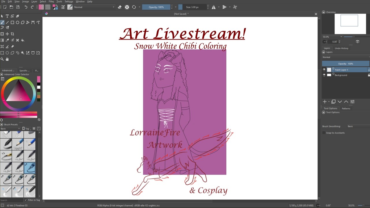 Art Stream: Snow White Chibi Coloring