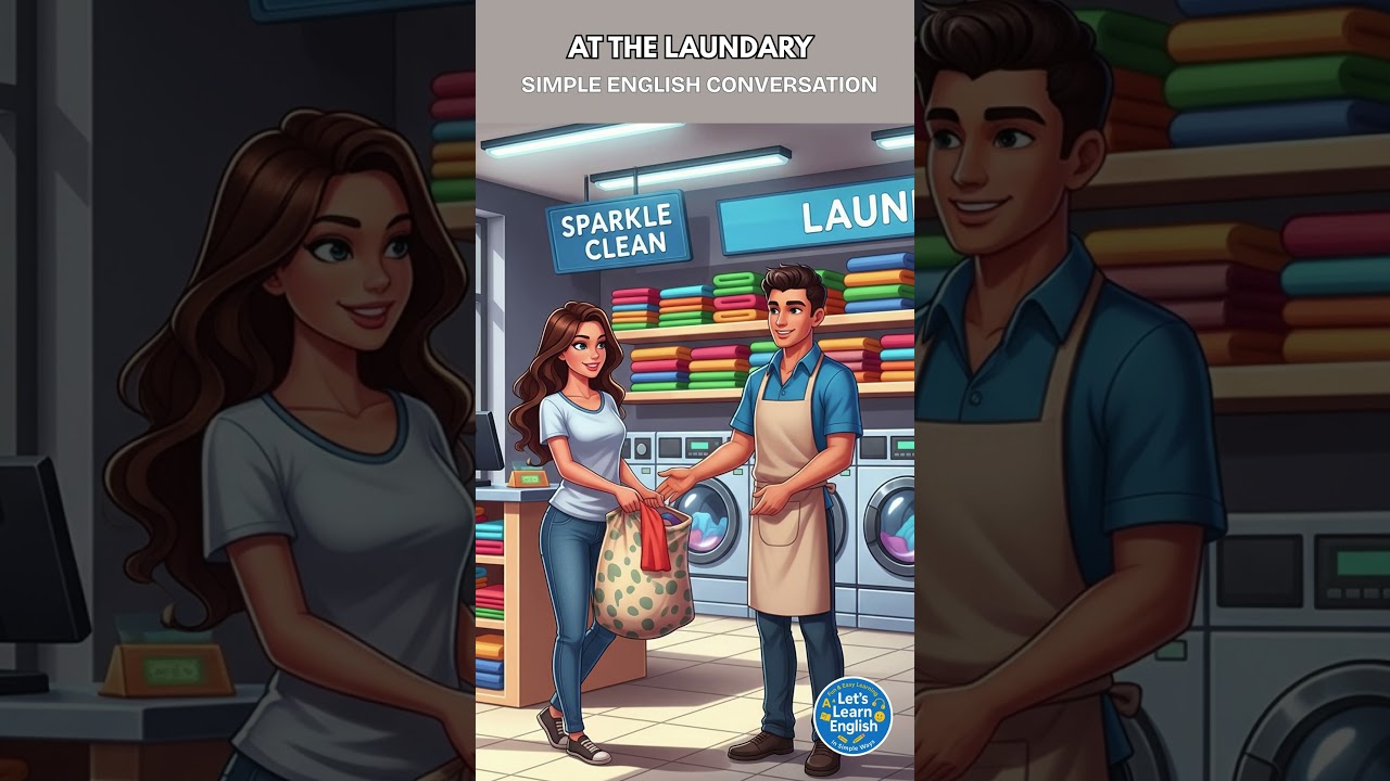 At the Laundry &ndash; Simple English Conversation #dailyenglish #learnenglish #english