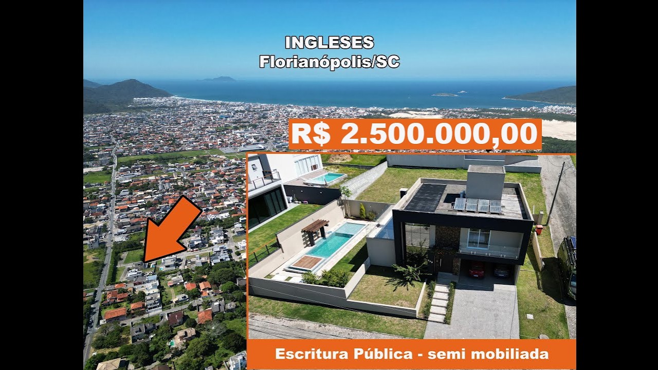R$ 2.200.000,00 - Casa semi mobiliada em condomínio fechado nos Ingleses Florianópolis 2026