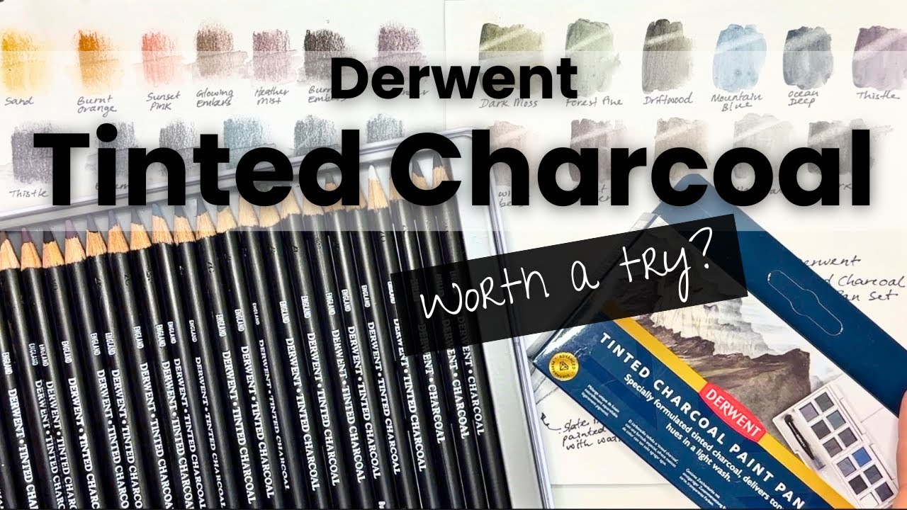 Derwent Tinted Charcoal Pencils & Paint Pans | Surprises & First Impressions