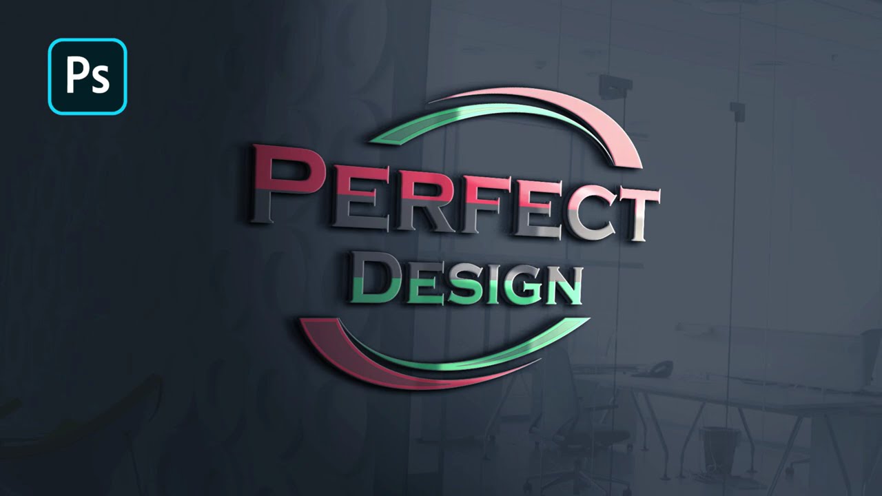 Logo Design Tutorial in Adobe Illustrator | 3D Glass Window Mockup | Easy Graphic Design
