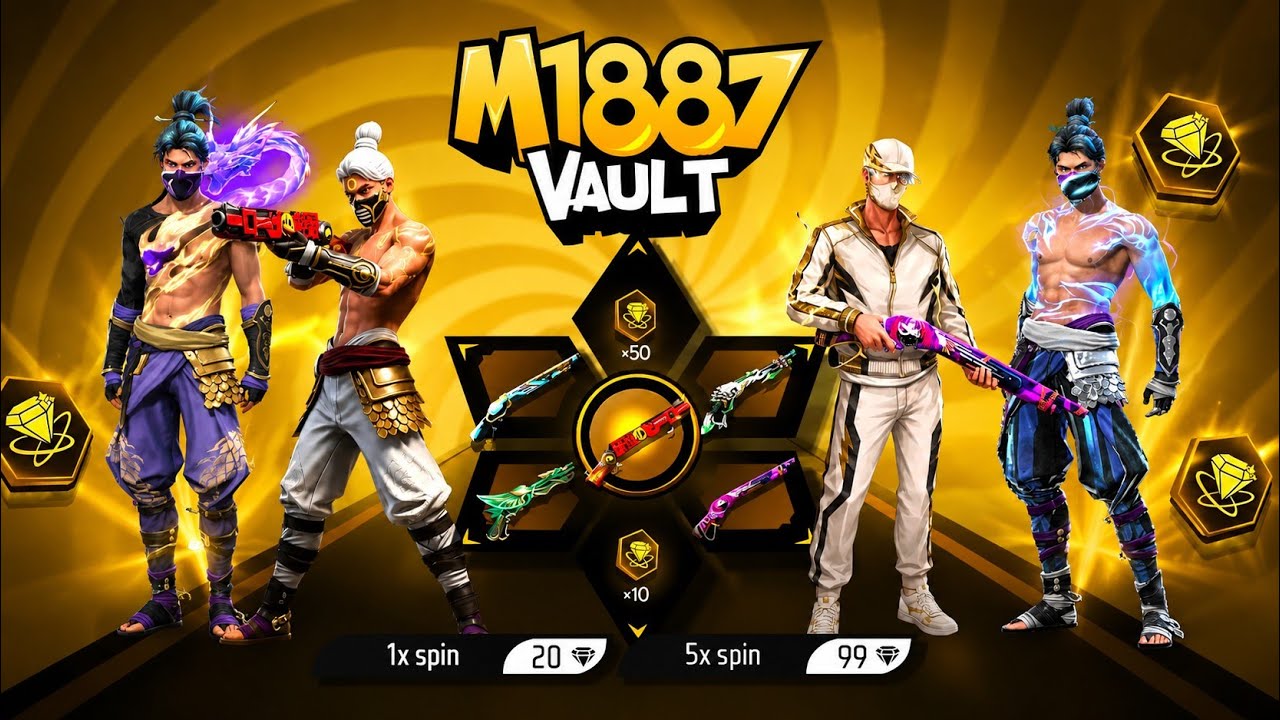 ফাইনালি All M1887 Gun Skin Ring Event আসছে😱😱Confirm | FF M1887 Return Ring Event|Free Fire New Event