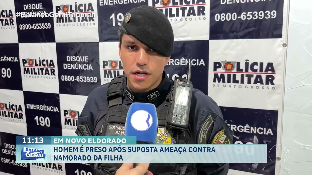 Homen é preso após suposta ameaça contra namorado da filha.