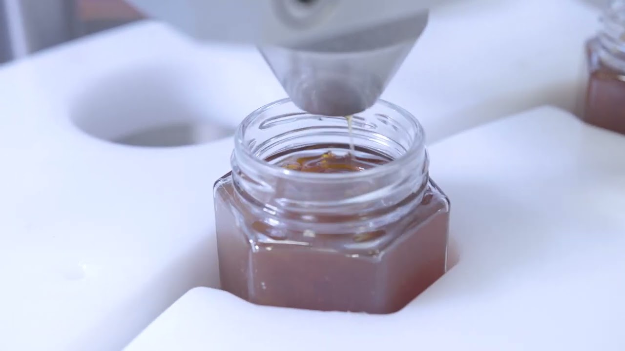 Filling and Capping Monoblock for Honey in Jars.