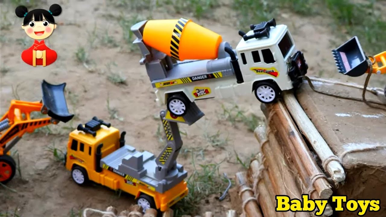 Toy Bridge Builders: A Fun Engineering Adventure || #babytoy toys video || tractor video ||