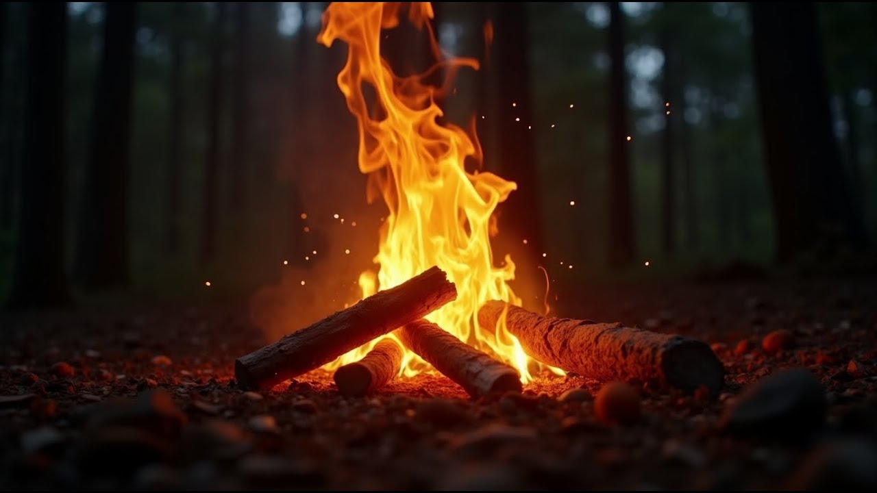 Warm Wilderness Fire for Restful Sleep