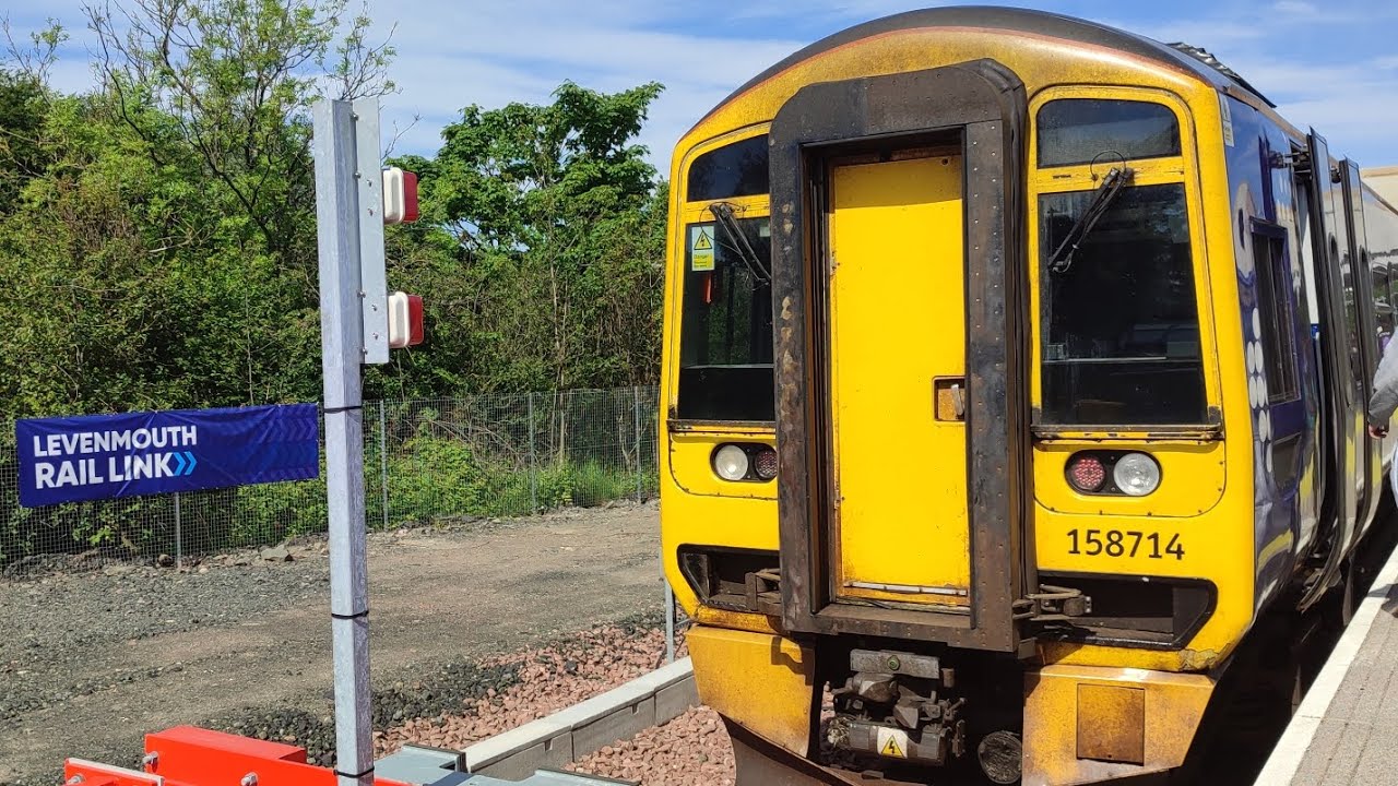 The FIRST EVER train from Edinburgh Waverley to Leven on the brand new Levenmouth Rail link