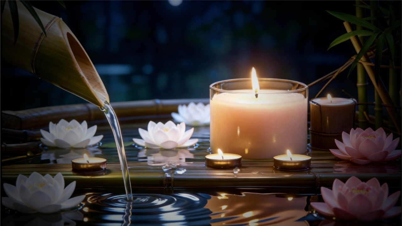 Fall Asleep Fast with Bamboo Water Sounds | 2.5 Hours Deep Sleep