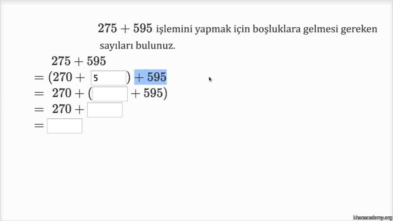Verilmeyen Toplananı Bulma (Aritmetik) (Okul Öncesi Matematik)