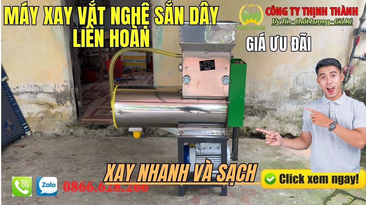 GIAO MÁY XAY VẮT NGHỆ SẮN DÂY LIÊN HOÀN CL78 CHO BÁC KHÁCH Ở HÀ NAM