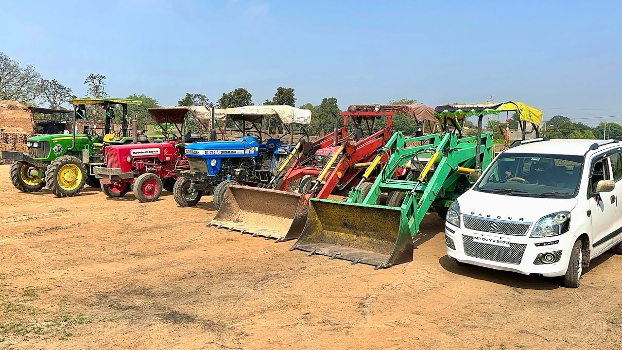 Mahindra Arjun 605 Loader and John Deere 5205 Loader Loading Red Mud Tractor’s | Sonalika |Mahindra 