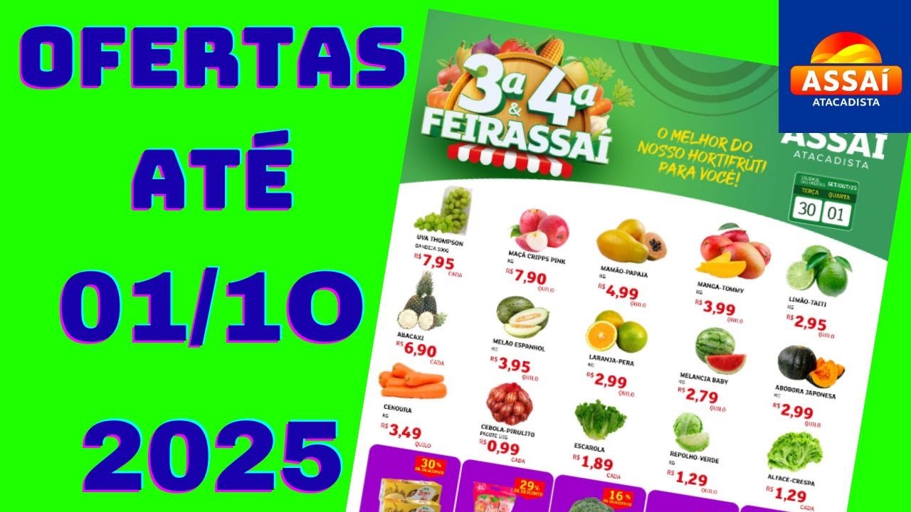 ASSA&Iacute; ATACADISTA OFERTASAT&Eacute; 01 10 2025 FOLHETO OFERTAS FEIRA SP