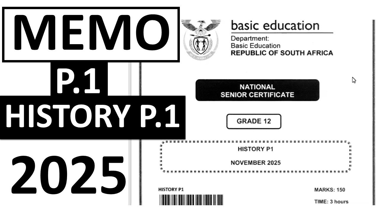 MEMO 2025 HISTORY P.1 FINAL EXAMS GRADE 12 MEMO FINAL EXAMS THUNDEREDUC 2025 MEMO HISTORY P.1 NOVEMB