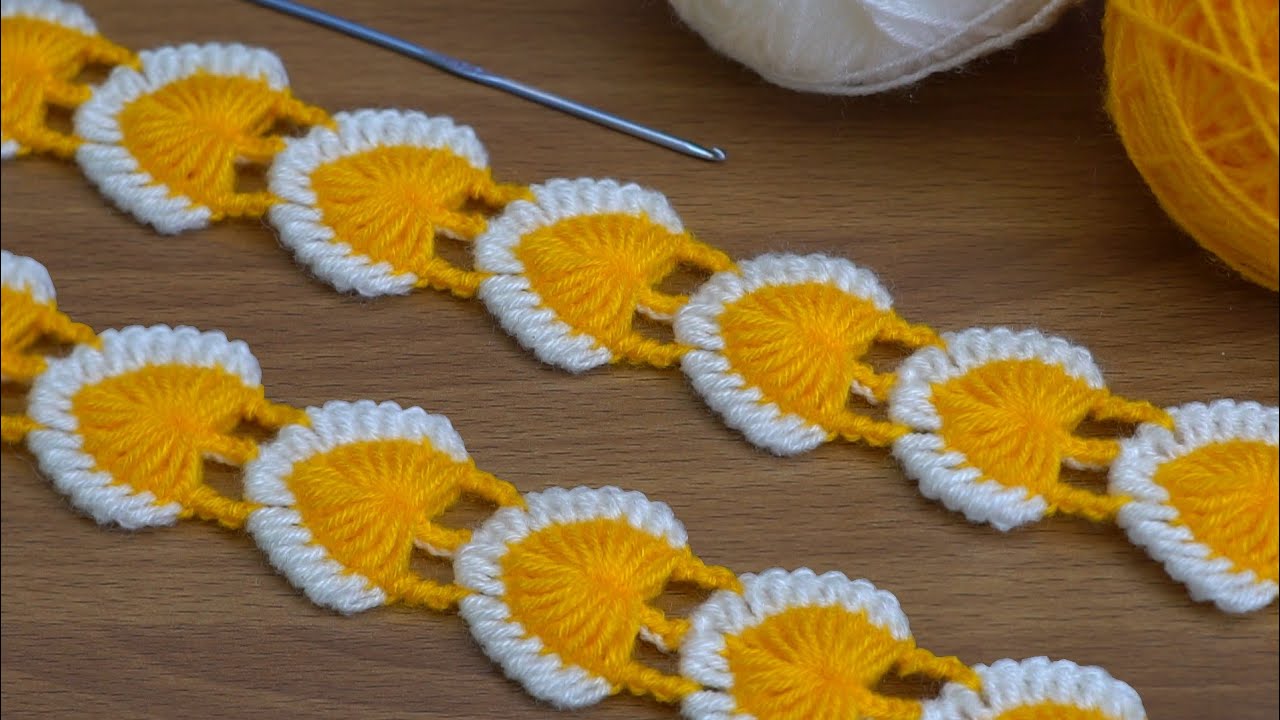 सुन्दर सी पत्तियों वाली तोरन पट्टी/Beautiful leaf pattern#Crochet knitting