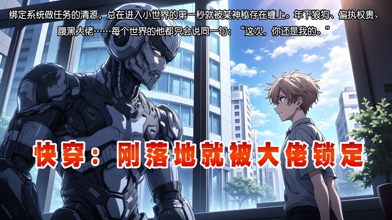 快穿：剛落地就被大佬鎖定。綁定系統做任務的清源，總在進入小世界的第一秒就被某神祕存在纏上。年下狼狗、偏執權貴、腹黑大佬……每個世界的他都只會說同一句：「這次，你還是我的。」#爽文 #漫畫 #穿越