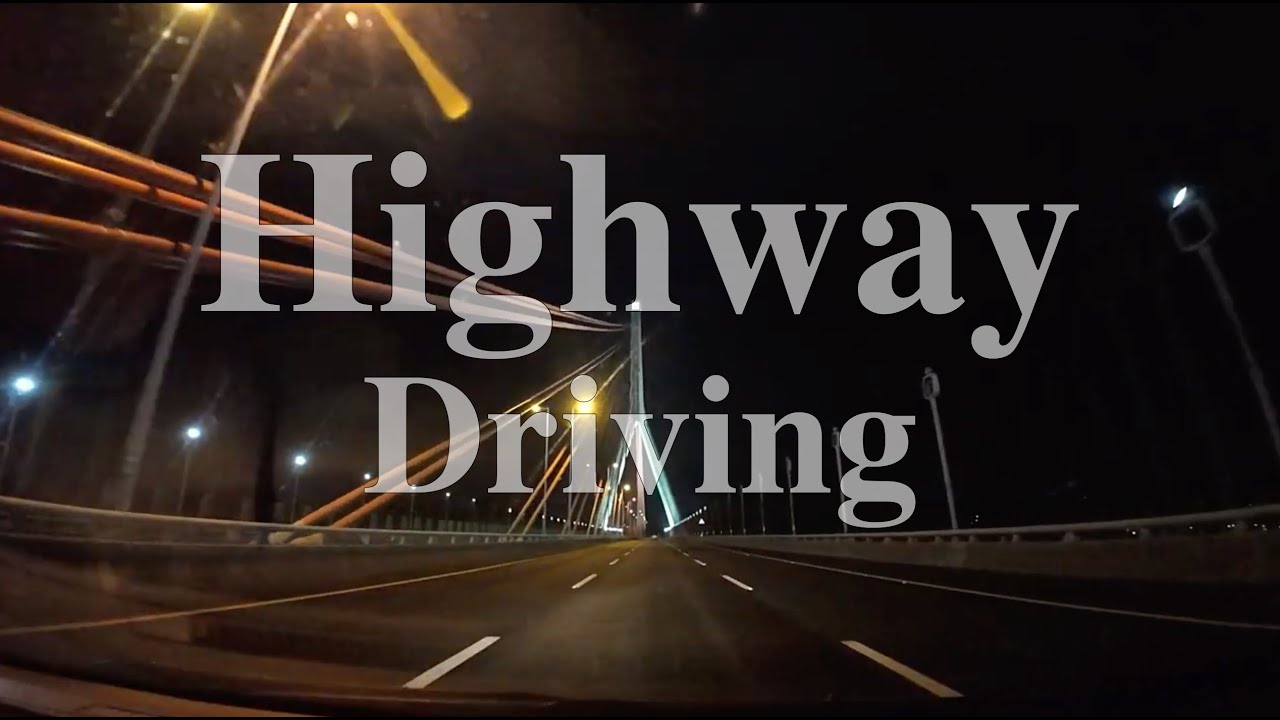 ASMR Highway Driving at Night - No Talking - No Music - White Noise - Taiwan, #010