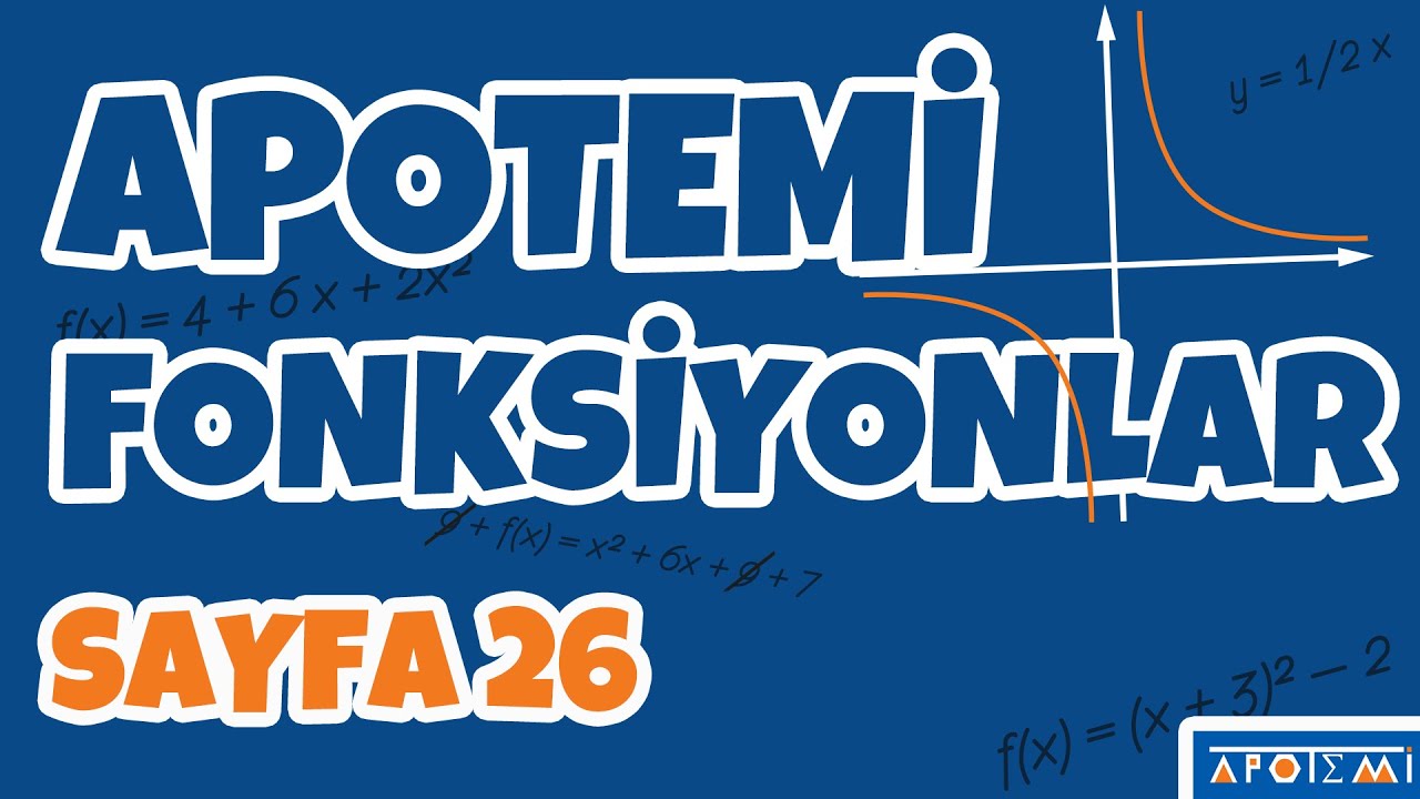 Apotemi Fonksiyonlar Sayfa 26 Çözümleri - APOTEMİ YAYINLARI