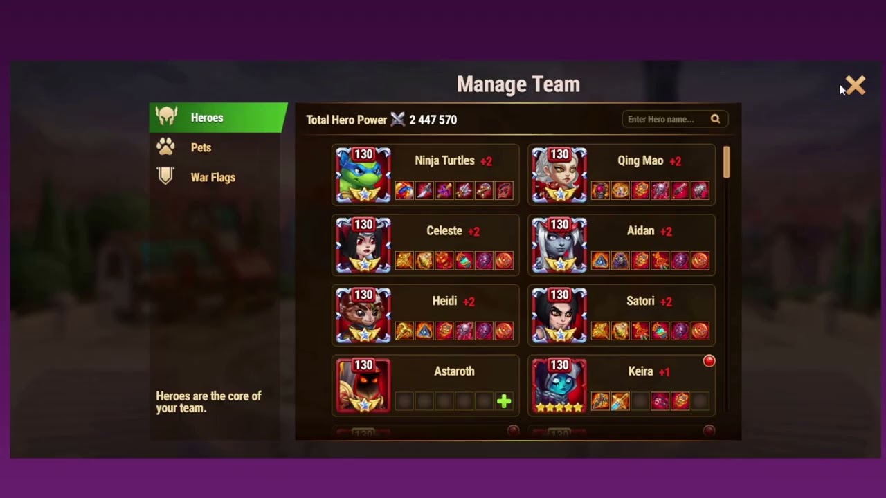 Hero Wars Dominion Era Prestige Routine