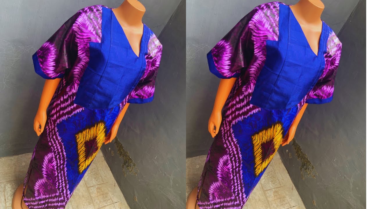HOW TO CUT AND SEW  ||KAFTAN GOWN || WITH ASOOKE DESIGN # asooke #kaftan