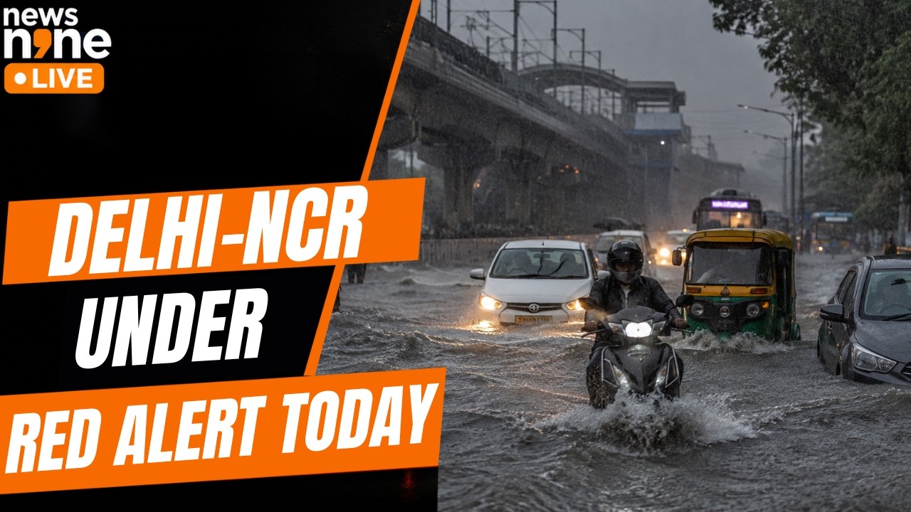 Delhi NCR Rain: Heavy Rain & Thunderstorms Lash Region | Red Alert | News9