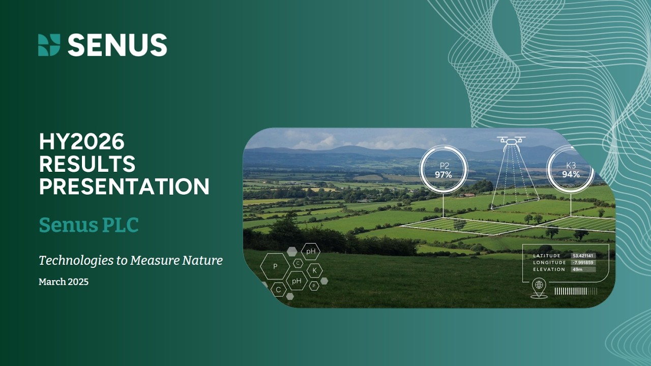SENUS PLC - 2026 Half Year Results