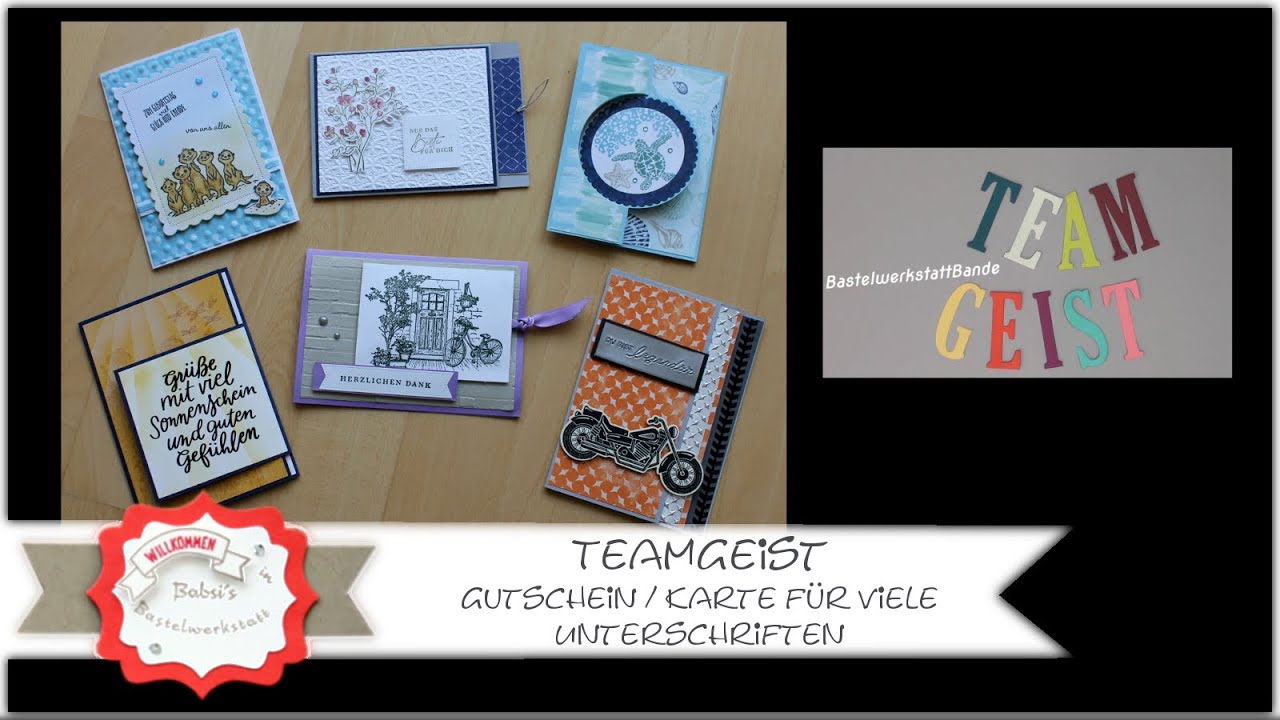 TeamGeist Karte für viele Unterschriften - Gutscheinkarte basteln - Stampin´Up! - Kartenideen