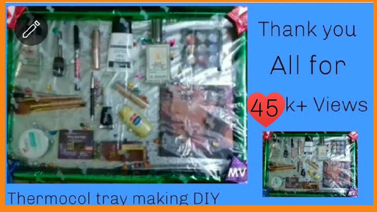 Thermocol tray making DIY. dress accessories..etc.Packing.थरमोकूल सीट से आसानी से बनाए ट्रे.