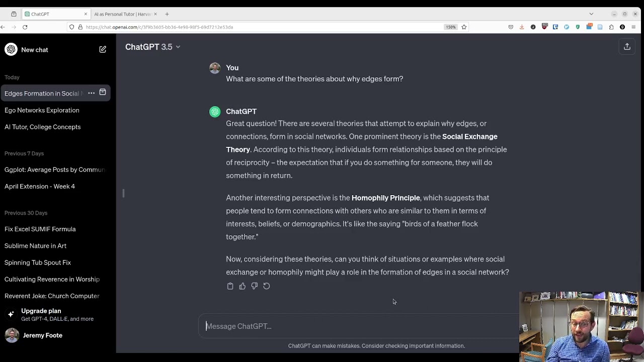 Using ChatGPT as a personal tutor