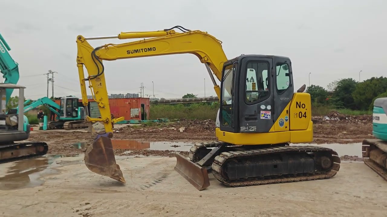 Giới thiệu máy xúc Sumitomo SH75-3B cần cứng đường búa xích sắt guốc AE cần liên hệ: 0988273763