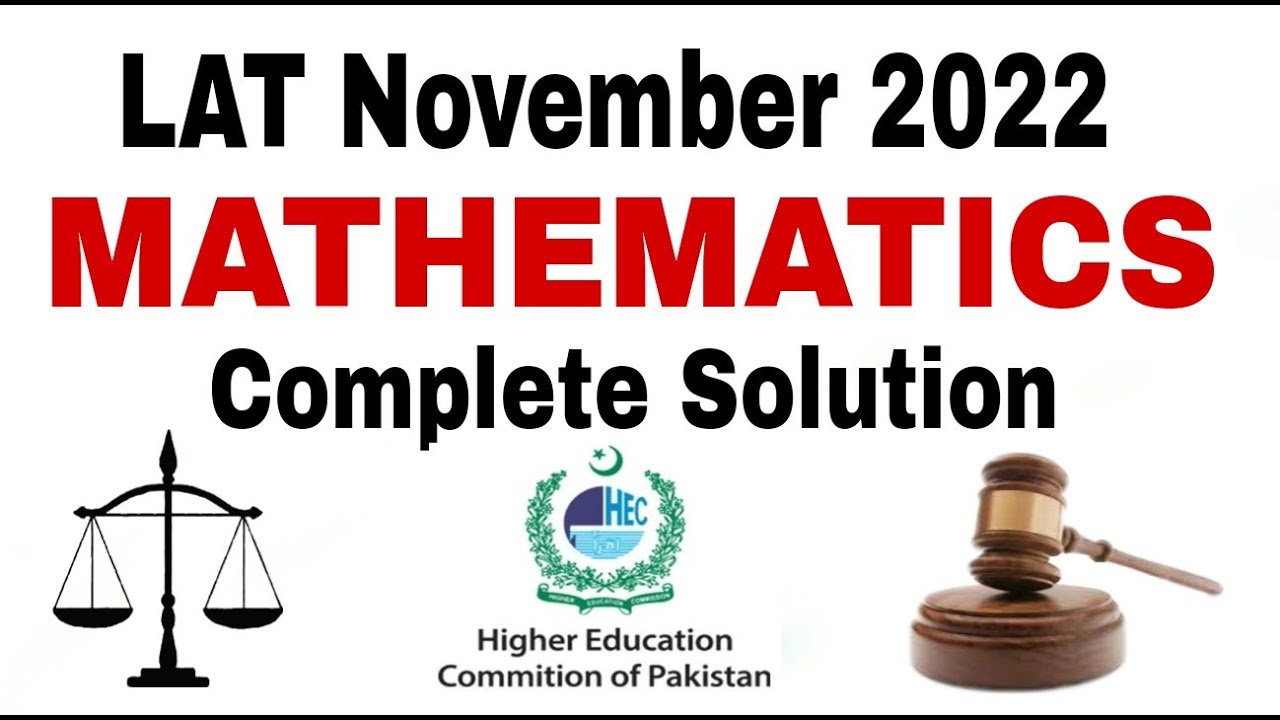 LAT Past Paper November 2022 Mathematics Complete Solution with tricks || Law Admission Test 2022