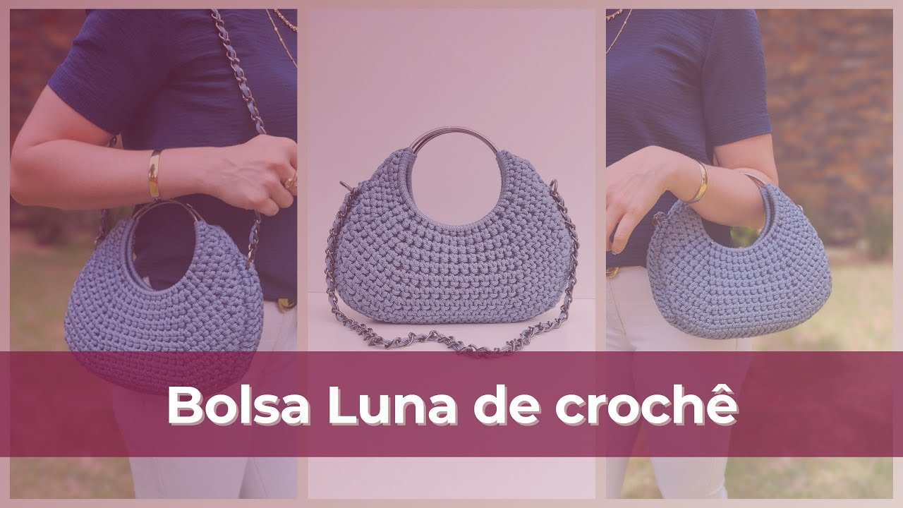 Bolsa Luna em Crochê: Passo a Passo Completo | Modelo Meia Lua Elegante