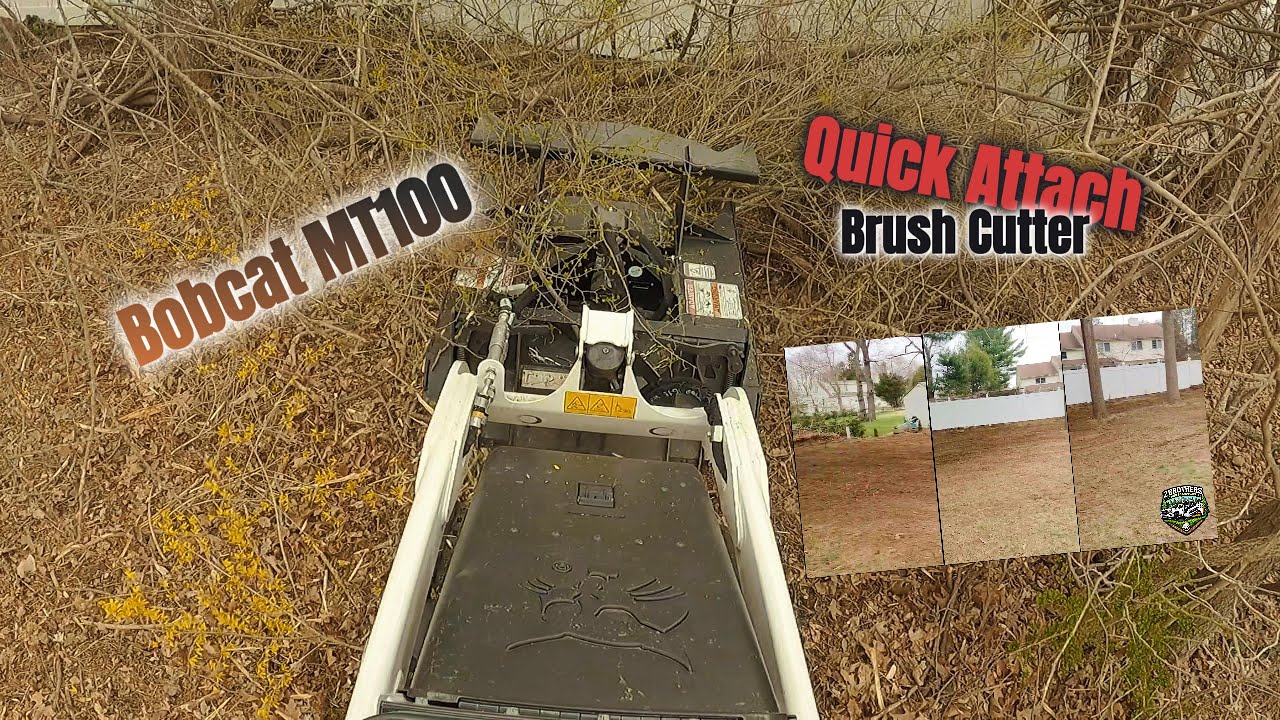 Bobcat MT100 Brush Cutting & Root Grappling | Overgrowth Cleanup