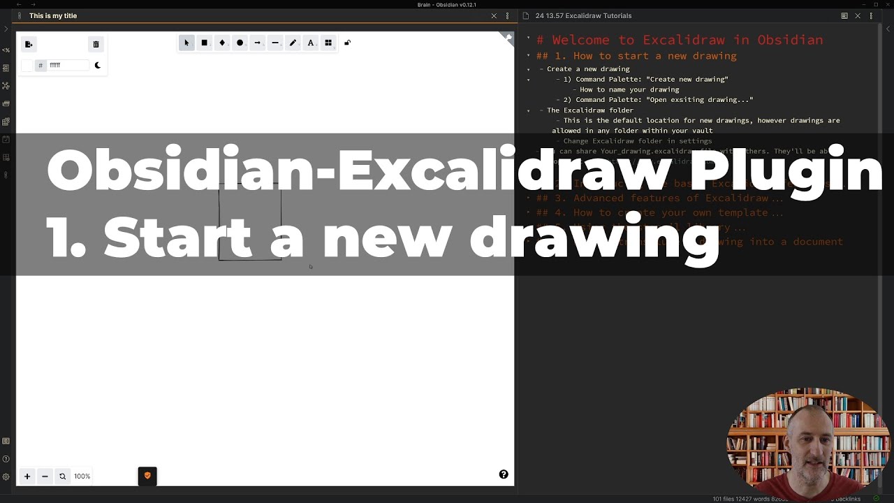 Часть 1: Введение в Obsidian-Excalidraw &mdash; Начать новый рисунок