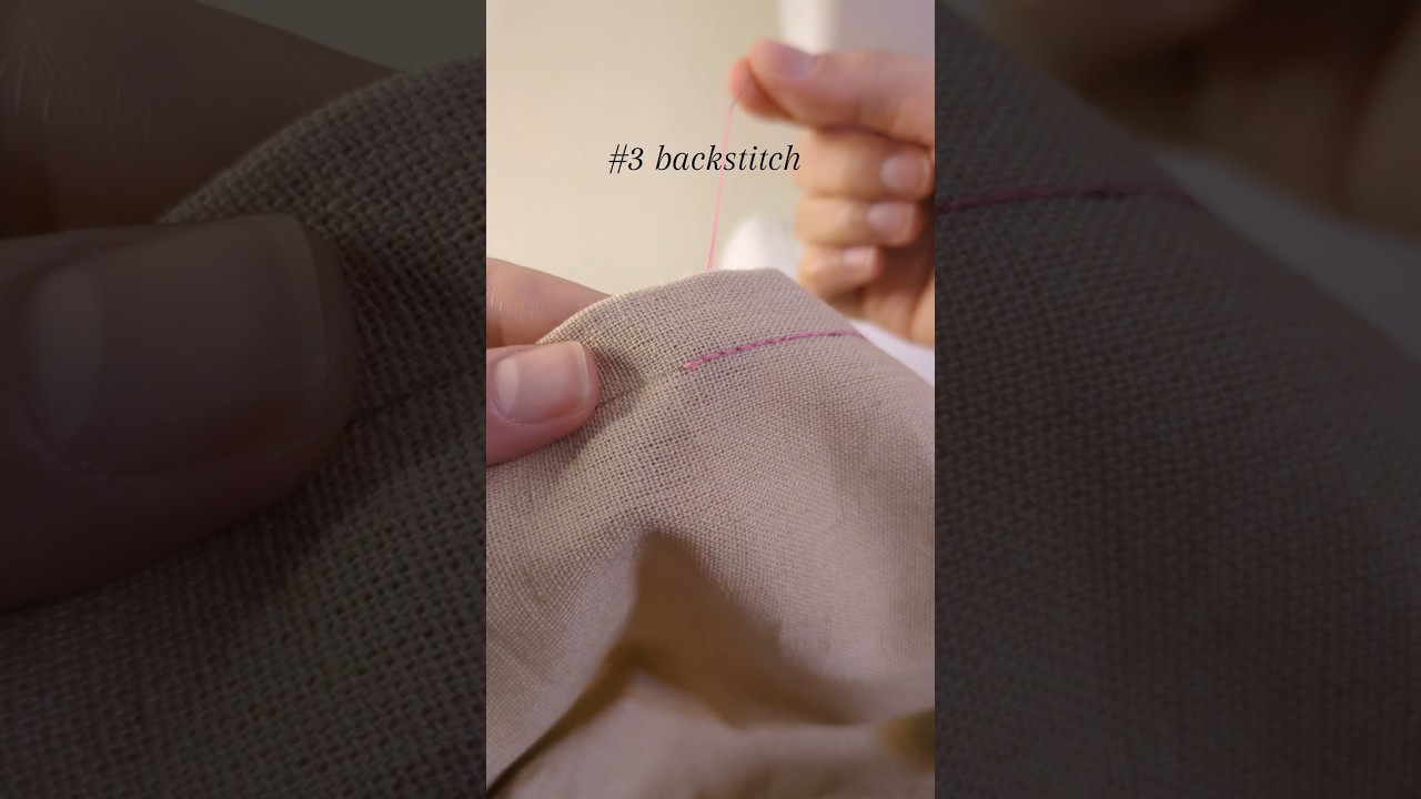 10 stitches you need to know #3 how to sew a backstitch #sewingforbeginners #sewingtutorial
