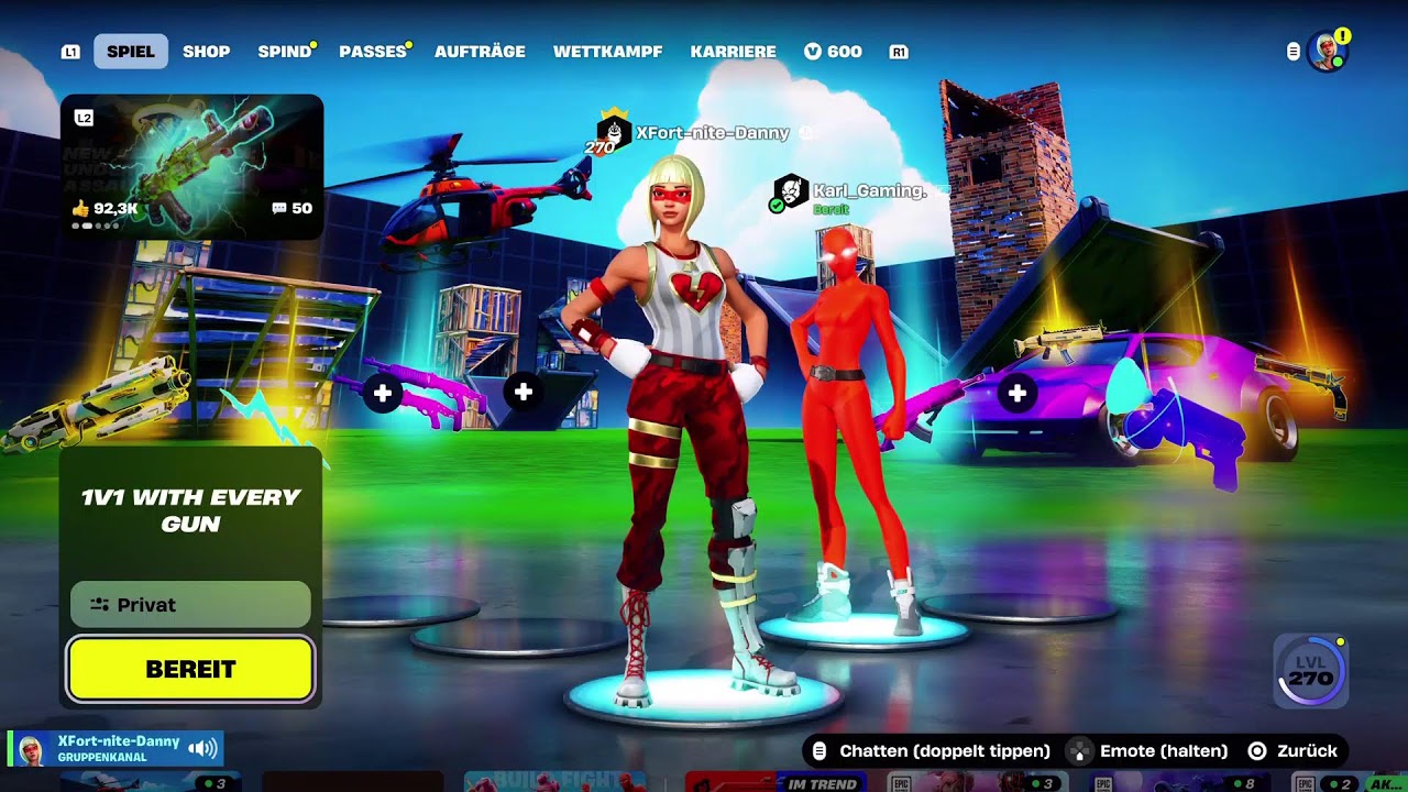 Ich spiele mit euch Fortnite