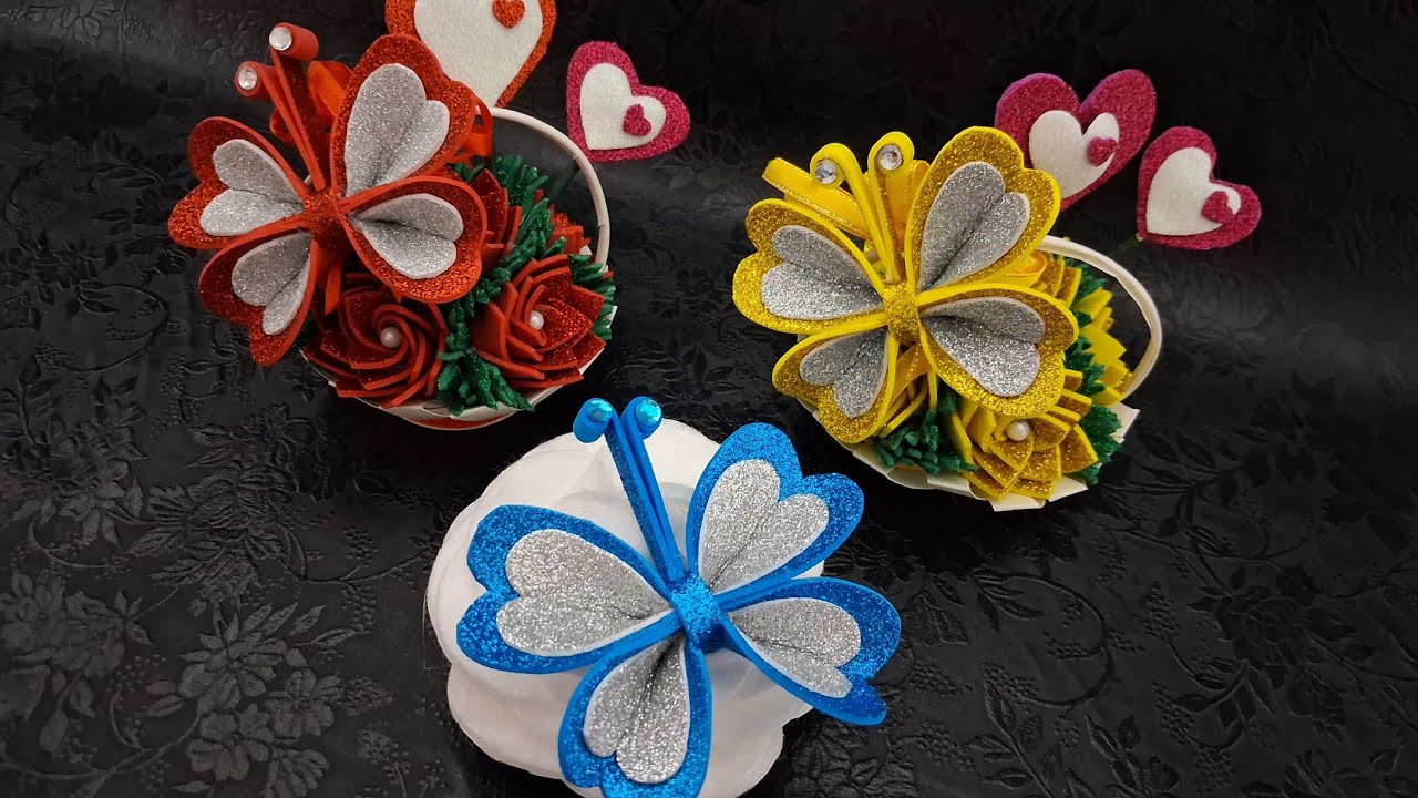 WOW ✨️ DIY Amazing Butterfly Making Idea With Glitter Foam Sheet