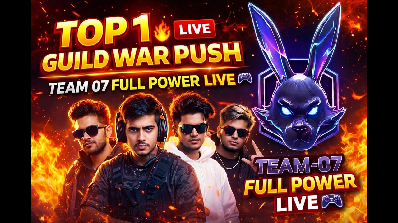 TOP 1 GUILD WAR PUSH 💪 TEAM 07 FULL POWER LIVE 🎮