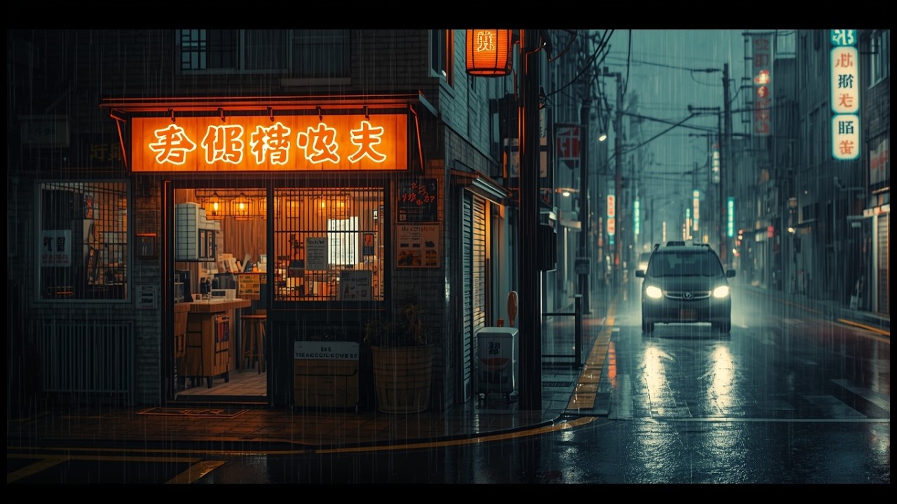 Rainy Night Chill Beats – Relaxing Japanese Street Ambience