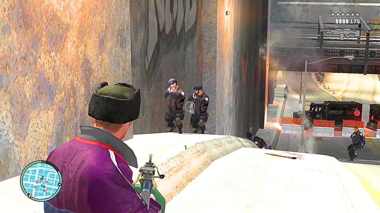 GTA 4 - NIKO | SHOOTOUT AT BOOTH TUNNEL & FIGHT WITH SWAT & POLICE + SIX STARS
