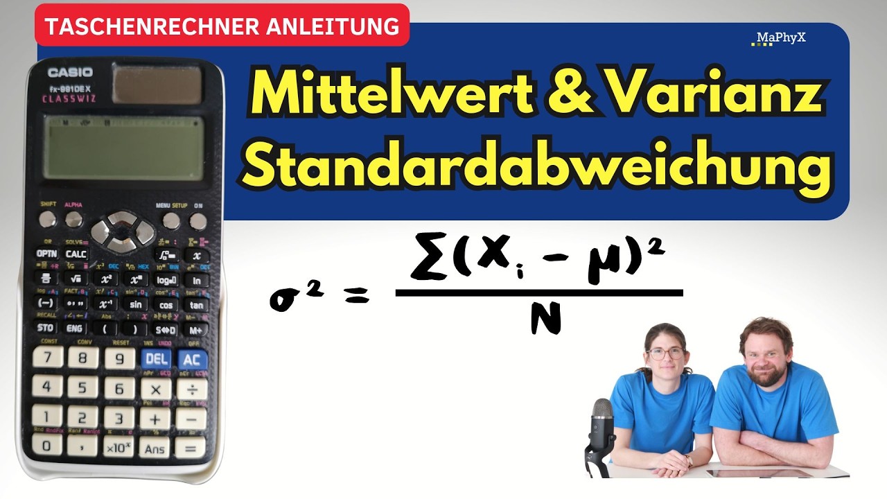 Casio fx-991DE X CLASSWIZ | Mittelwert & Varianz mit Häufigkeitstabelle berechnen